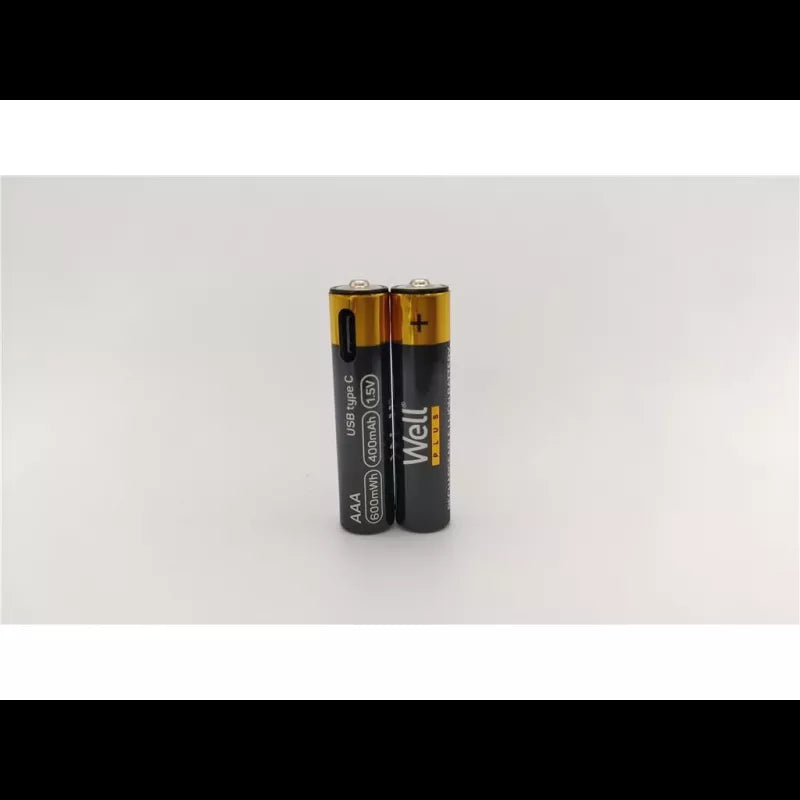 Acumulator AAA R3 Li-ion 10440 1.5V 400mAh 600mWh cu incarcare 5V USB-C 2buc/blister Well ACCU-10440/40C-BL2-WL