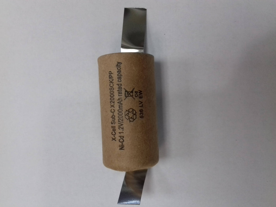 Acumulator industrial cu lamele sudate Ni-Cd 2000mAh 23x43mm X-Cell