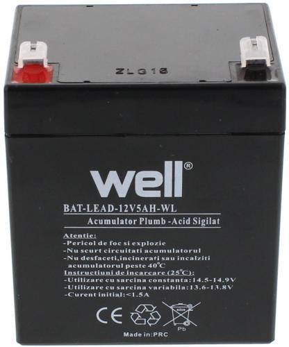Acumulator plumb acid 12V 5Ah Well BAT-LEAD-12V5AH-WL