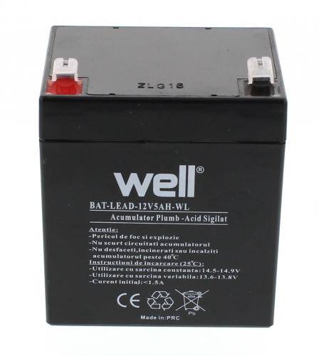 Acumulator plumb acid 12V 5Ah Well BAT-LEAD-12V5AH-WL