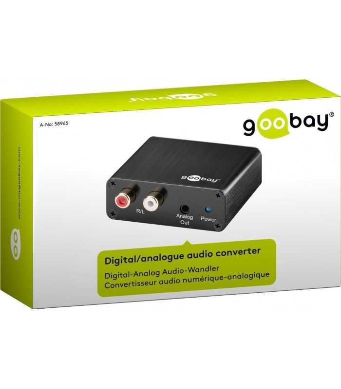 Adaptor AUDIO DIGITAL la ANALOG TOSLINK la 2x RCA +JACK 3.5 mm Goobay