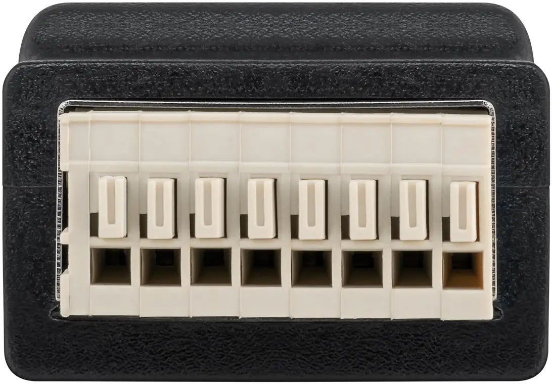 Adaptor bloc terminal cu 8 pini clema la RJ45 mama 8P8C Goobay 76737