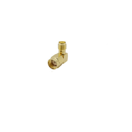 Adaptor convertor antena wifi RF coaxial SMA mama la RP-SMA tata la 90 grade 50ohm de inalta calitate cupru placat cu aur
