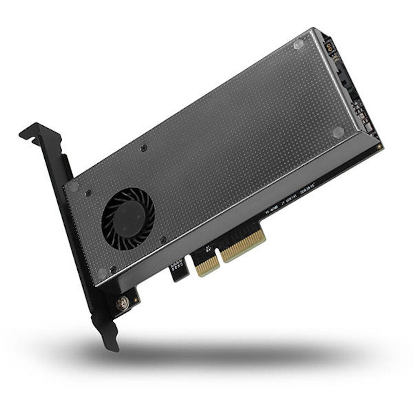 Adaptor Intern PCI-E 3.0 4x - DUAL M.2 SSD (NVMe + SATA) Voltaj Dual Suport SSD max. 110mm + Cooler Activ Axagon PCEM2-DC