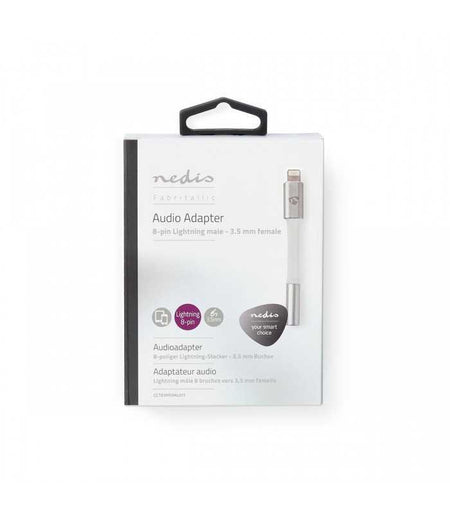 Adaptor iPhone Apple Lightning 8-Pin tata la Jack 3.5 mm mama 0.15m gri Nedis