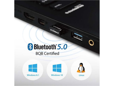 Adaptor Nano Bluetooth 5.0 USB BT-8500 Edimax BQB Certified Reliability