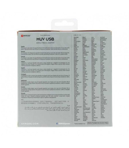 Adaptor priza Skross Universal cu 2 porturi USB