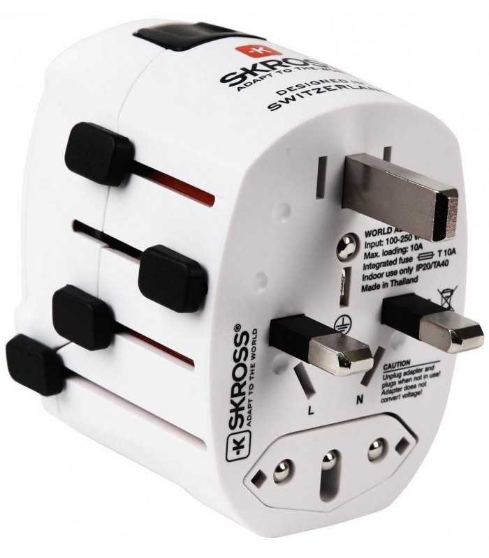 Adaptor priza universal 3 P tata - Schuko mama Skross