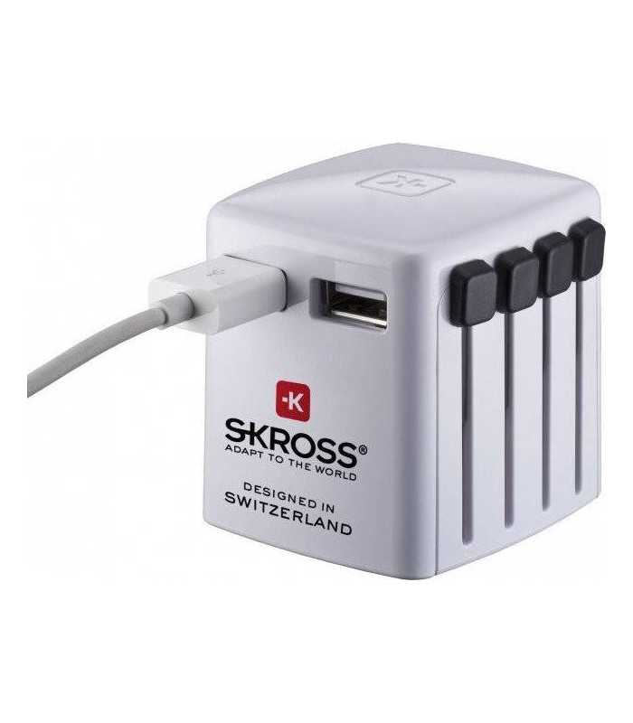 Adaptor priza universal 3 P tata - Schuko mama Skross