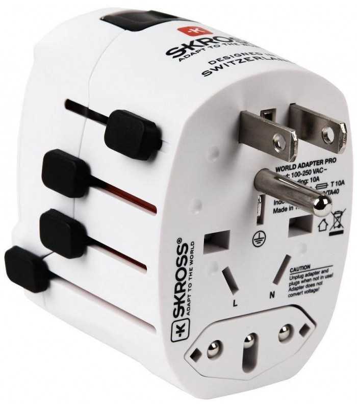 Adaptor priza universal 3 P tata - Schuko mama Skross