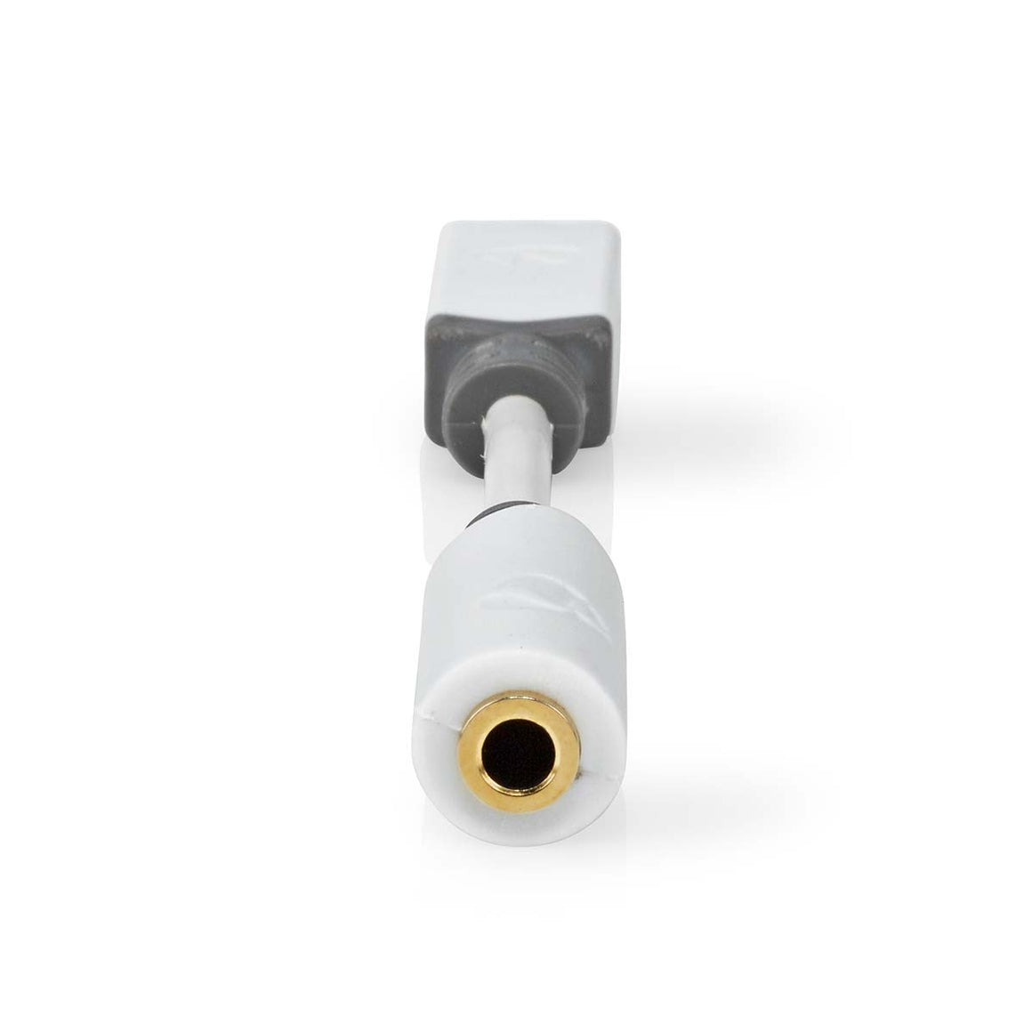 Adaptor PROFESIONAL Digital USB type C tata - Jack 3.5 mm mama Nedis 0.1m alb contacte aurite CCBW65950WT01