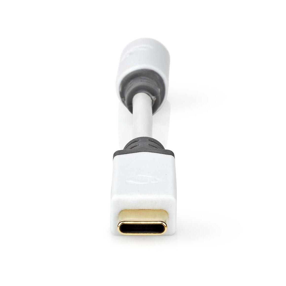 Adaptor PROFESIONAL Digital USB type C tata - Jack 3.5 mm mama Nedis 0.1m alb contacte aurite CCBW65950WT01