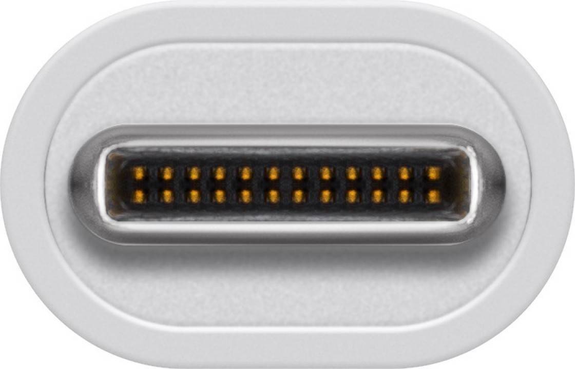 Adaptor retea GIGABIT 10/100/1000MBS RJ45 mama - USB C tata 0.2m alb Goobay