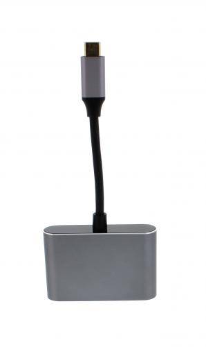 Adaptor USB Type C 3.1 - HDMI 4K 30Hz si VGA 1080p 60Hz Well