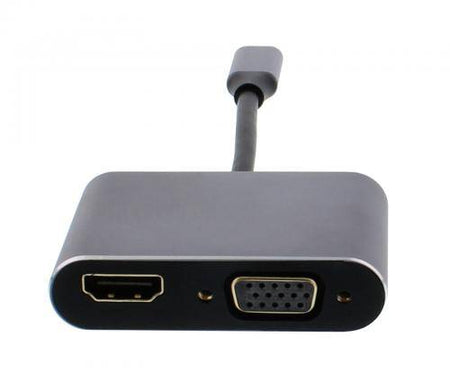 Adaptor USB Type C 3.1 - HDMI 4K 30Hz si VGA 1080p 60Hz Well