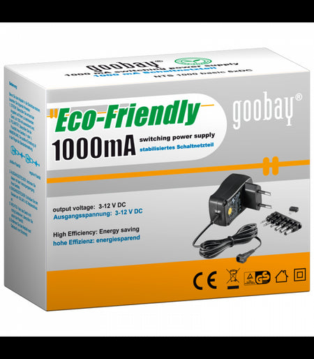 Alimentator 3-12V 1A 6 mufe Goobay