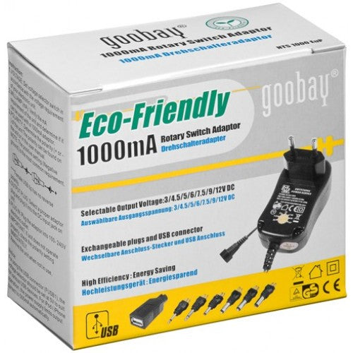 Alimentator 3-12V 1A 9 mufe Goobay