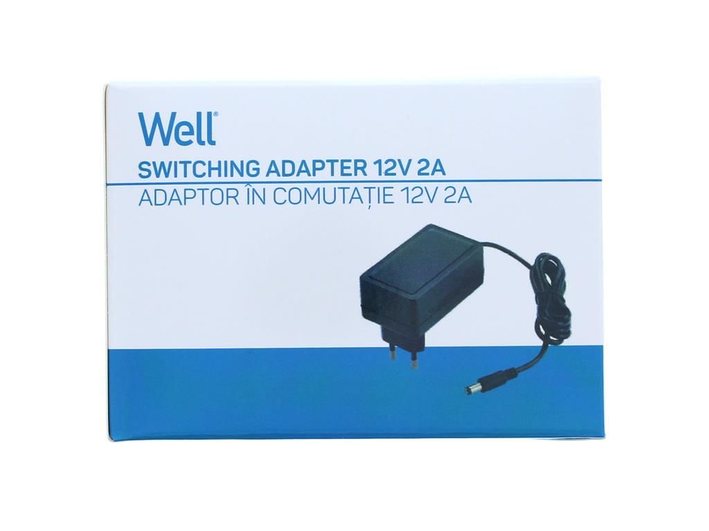 Alimentator AC/DC 12V 2A conector 5.5x2.1x10mm Well