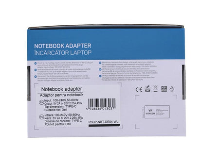 Alimentator pentru laptop Dell 5V/2A 20V/2.25A 45W USB type C Well