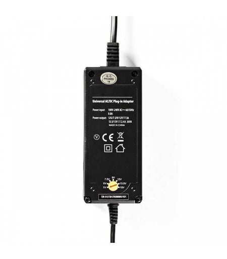 Alimentator Universal curent continuu 5 6 7.5 9 12 13.5 15V 36W max. Nedis