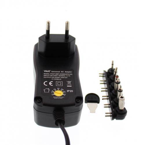 Alimentator universal in comutatie 2250mA 3-12V 2.25A 6 mufe Well