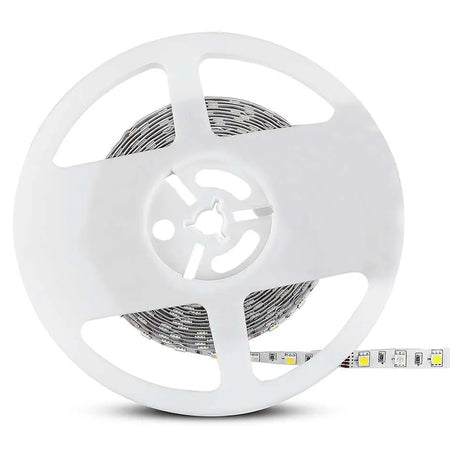 Banda LED SMD5050 60LED/m RGB +alb rece 6500K 12V IP20 5m V-TAC SKU-212159