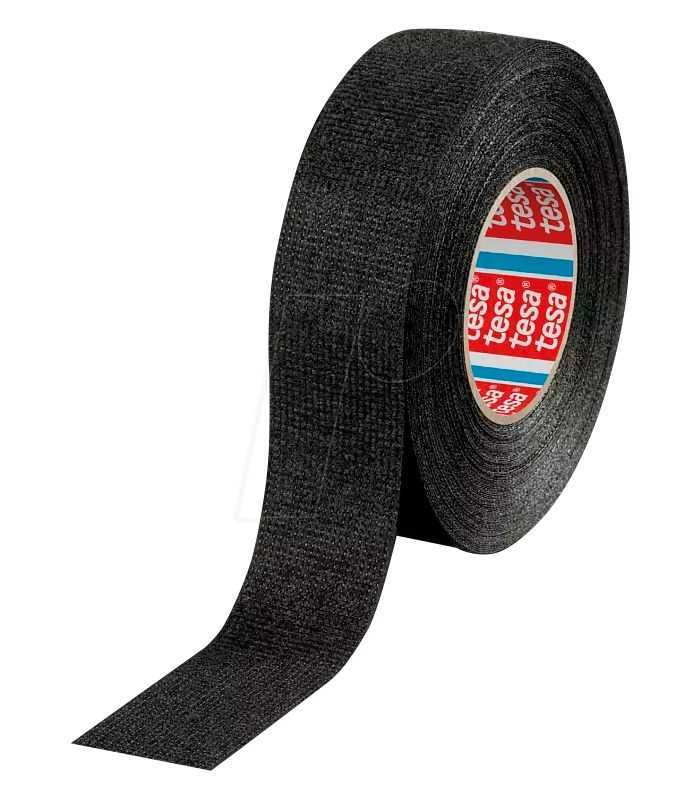 Banda textila 25mm 25m Thk 300um negru 105 grade C negru TESA 51608-00014-00