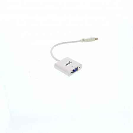 Cablu adaptor HDMI tata la VGA mama Well alb