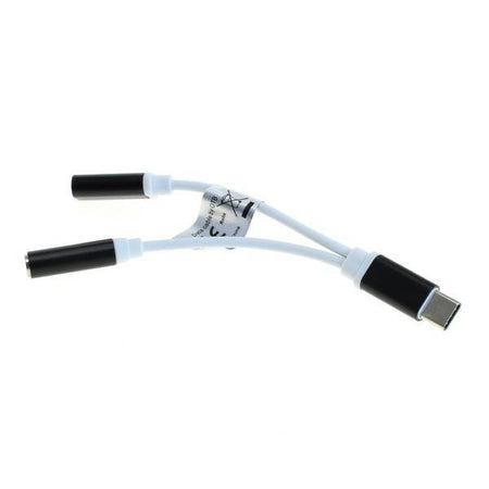 Cablu adaptor USB type C 3.1 tata - JACK 3.5 mm stereo mama +alimentare USB Type C 3.1 mama 0.1m OTB