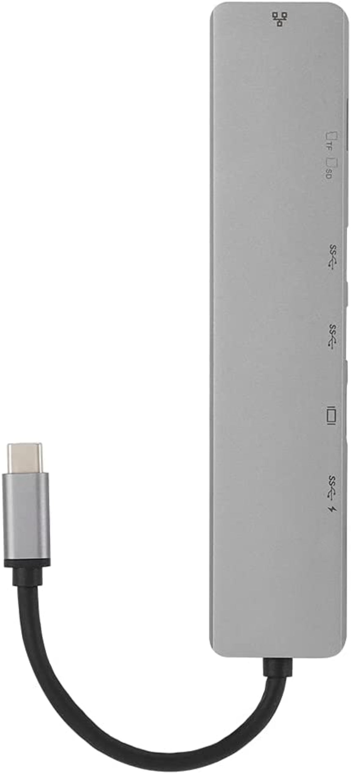 Cablu adaptor USB TYPE C - HDMI 4K/2K + 2x USB3.0 + USB TYPE C 100W + RJ45 LAN RETEA + CardRW SD + MicroSD