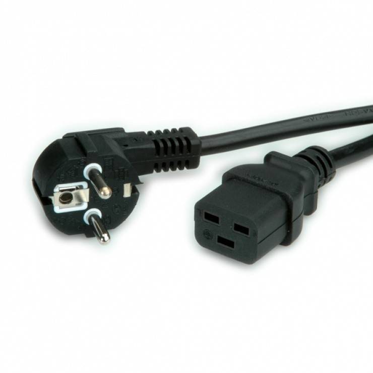 Cablu alimentare 2m SCHUKO tata - C19 mama PC