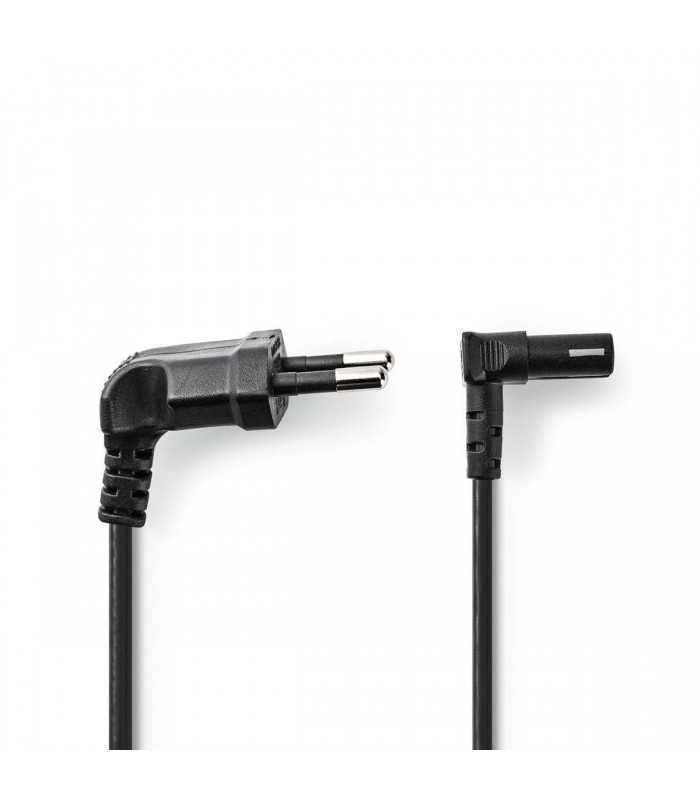 Cablu alimentare Euro cotit tata - 2 Pini IEC-320-C7 cotit 3m Nedis
