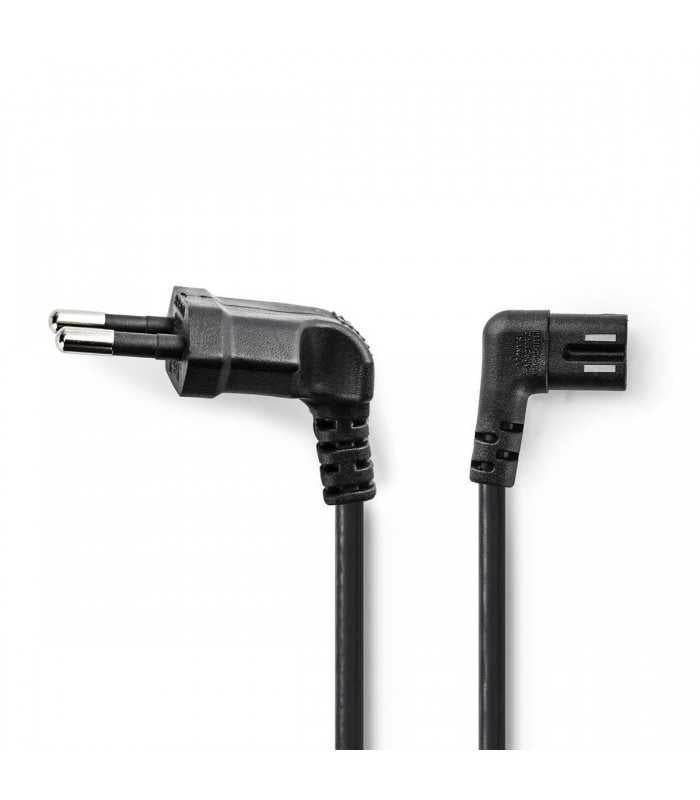 Cablu alimentare Euro tata cotit - 2 Pini IEC-320-C7 cotit 3m Nedis