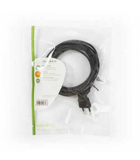 Cablu alimentare Euro tata cotit - 2 Pini IEC-320-C7 cotit 3m Nedis