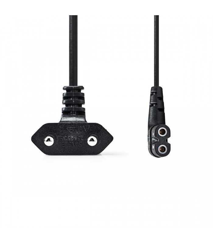 Cablu alimentare Euro tata cotit - IEC-320-C7 cotit 2m Nedis