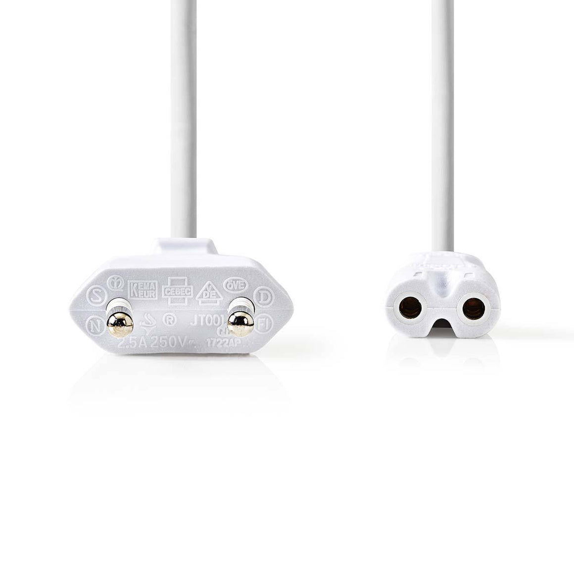 Cablu alimentare Euro tata - IEC-320-C7 3m alb Nedis
