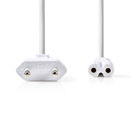 Cablu alimentare Euro tata - IEC-320-C7 3m alb Nedis