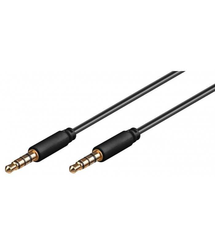 Cablu AUDIO AUX JACK 3.5 mm 4 contacte tata-tata 3m GOOBAY