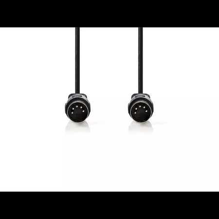 Cablu audio stereo DIN 5p tata - 5p DIN tata 3m negru Nedis CAGL20000BK30