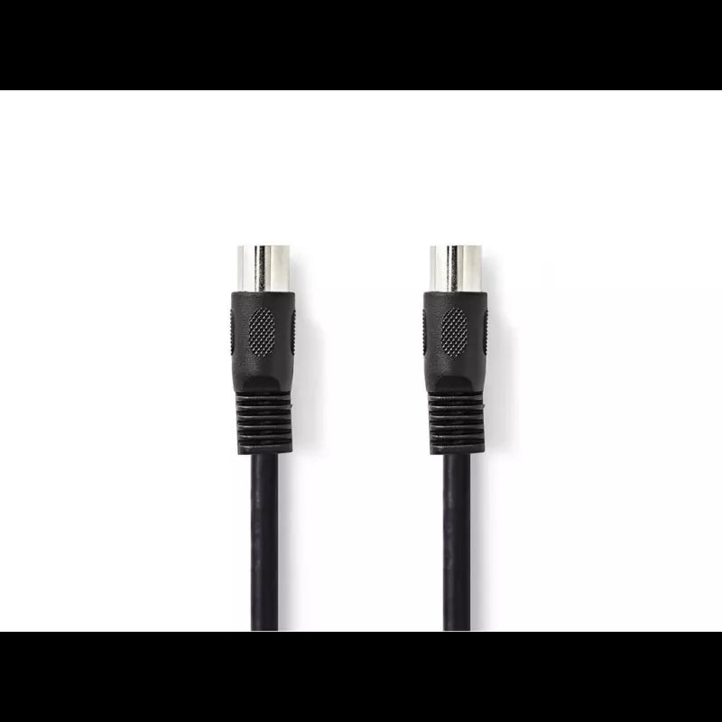Cablu audio stereo DIN 5p tata - 5p DIN tata 3m negru Nedis CAGL20000BK30