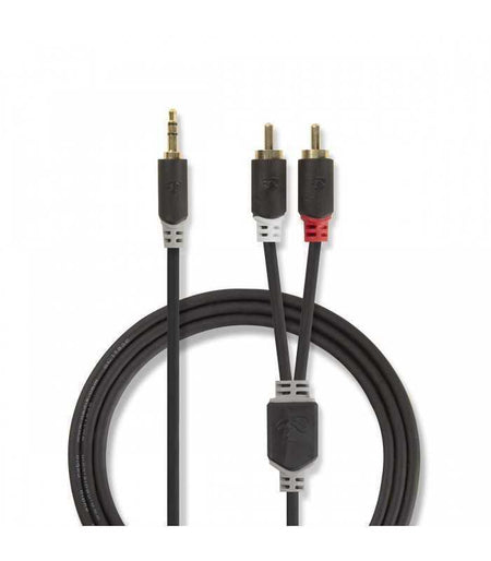 Cablu audio stereo Nedis Jack 3.5 mm tata - 2x RCA tata 10m