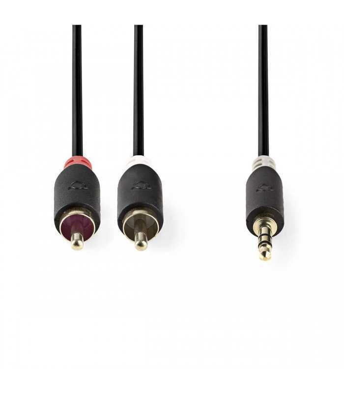 Cablu audio stereo Nedis Jack 3.5 mm tata - 2x RCA tata 10m
