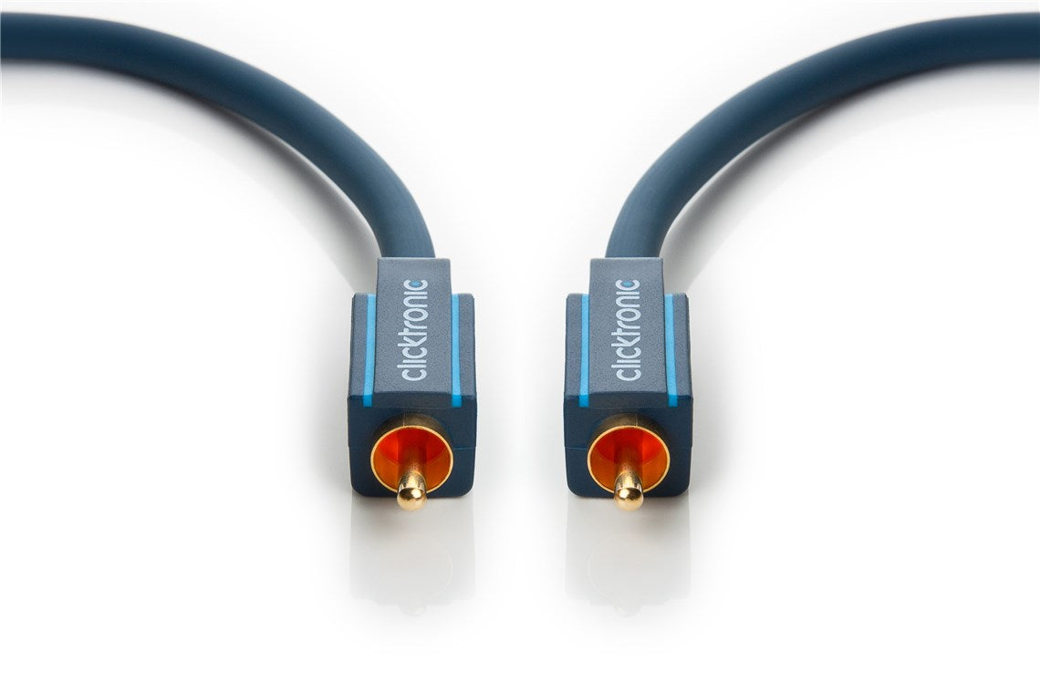 Cablu audio-video Profesional 1x RCA tata-tata 3m 75ohm cupru AWG23 aurit Clicktronic