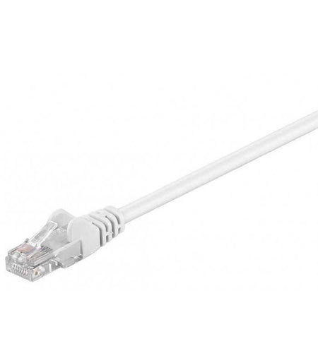 Cablu CAT5e 2m UTP 2x RJ45 patchcord CCA neecranat alb Goobay