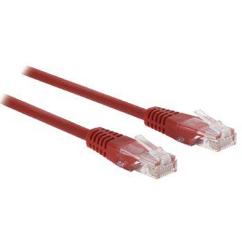 Cablu CAT5e UTP de retea RJ45 8P8C tata - RJ45 8P8C tata 2m rosu Valueline