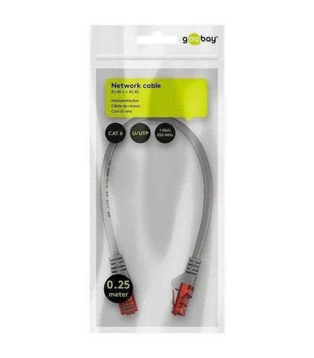Cablu CAT6 patch UTP gri 0.5m CCA material Goobay