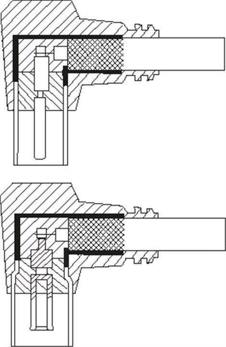 Cablu coaxial Profesional cu mufe cotite 5m Goobay