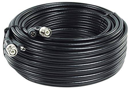 Cablu coaxial securitate RG59 20m cu alimentare cu mufe BNC +DC