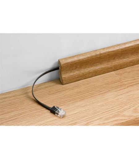 Cablu plat Cat6 UTP 1.5m 250MHz RJ45 cupru alb GOOBAY 95192