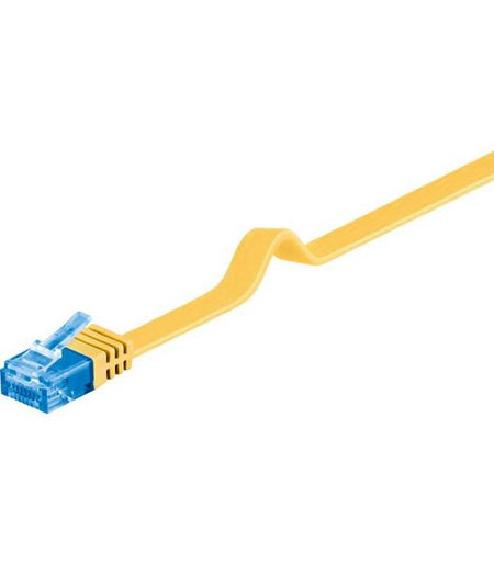 Cablu plat Cat6A UTP 3m 500MHz RJ45 cupru galben Goobay